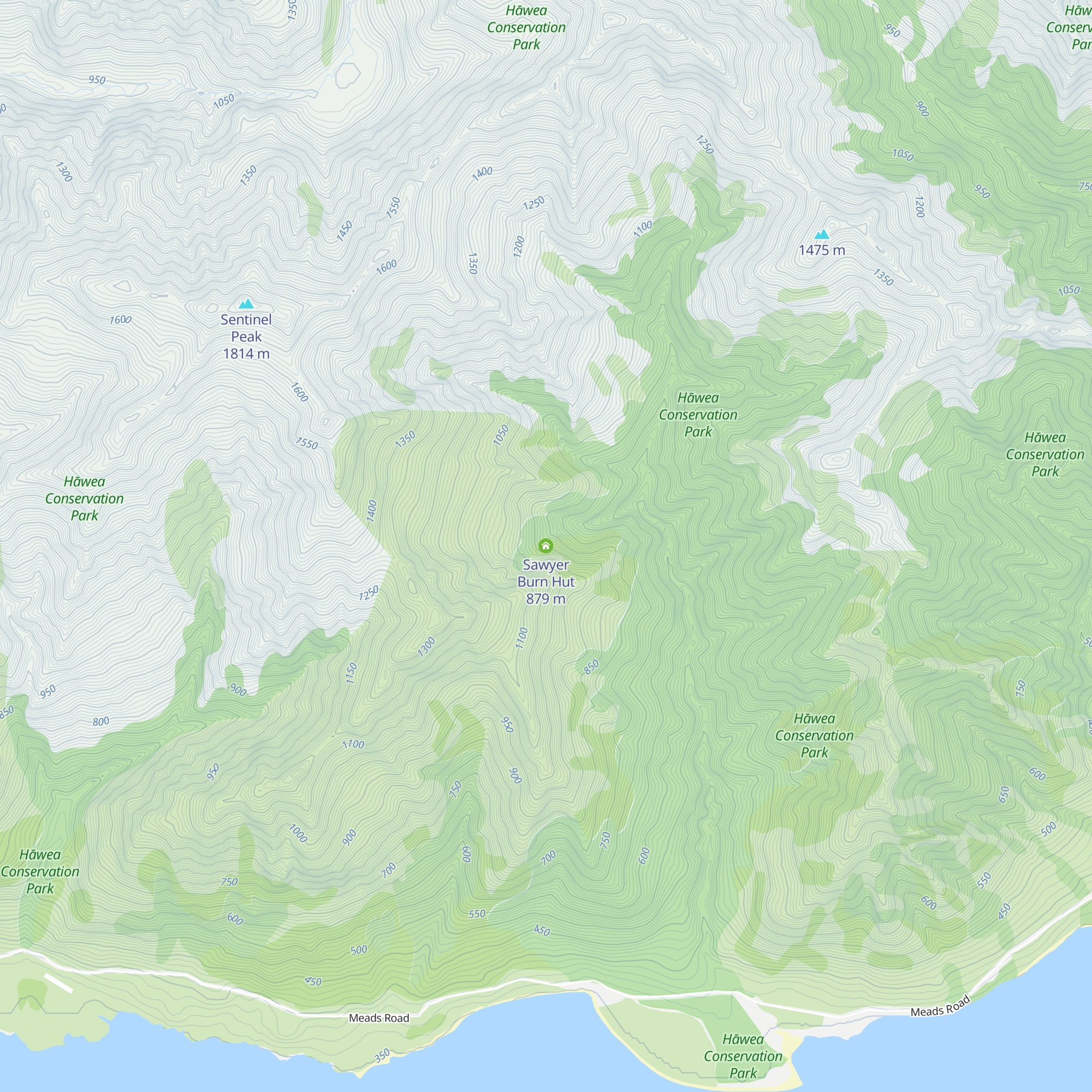 Sawyer Burn Hut map