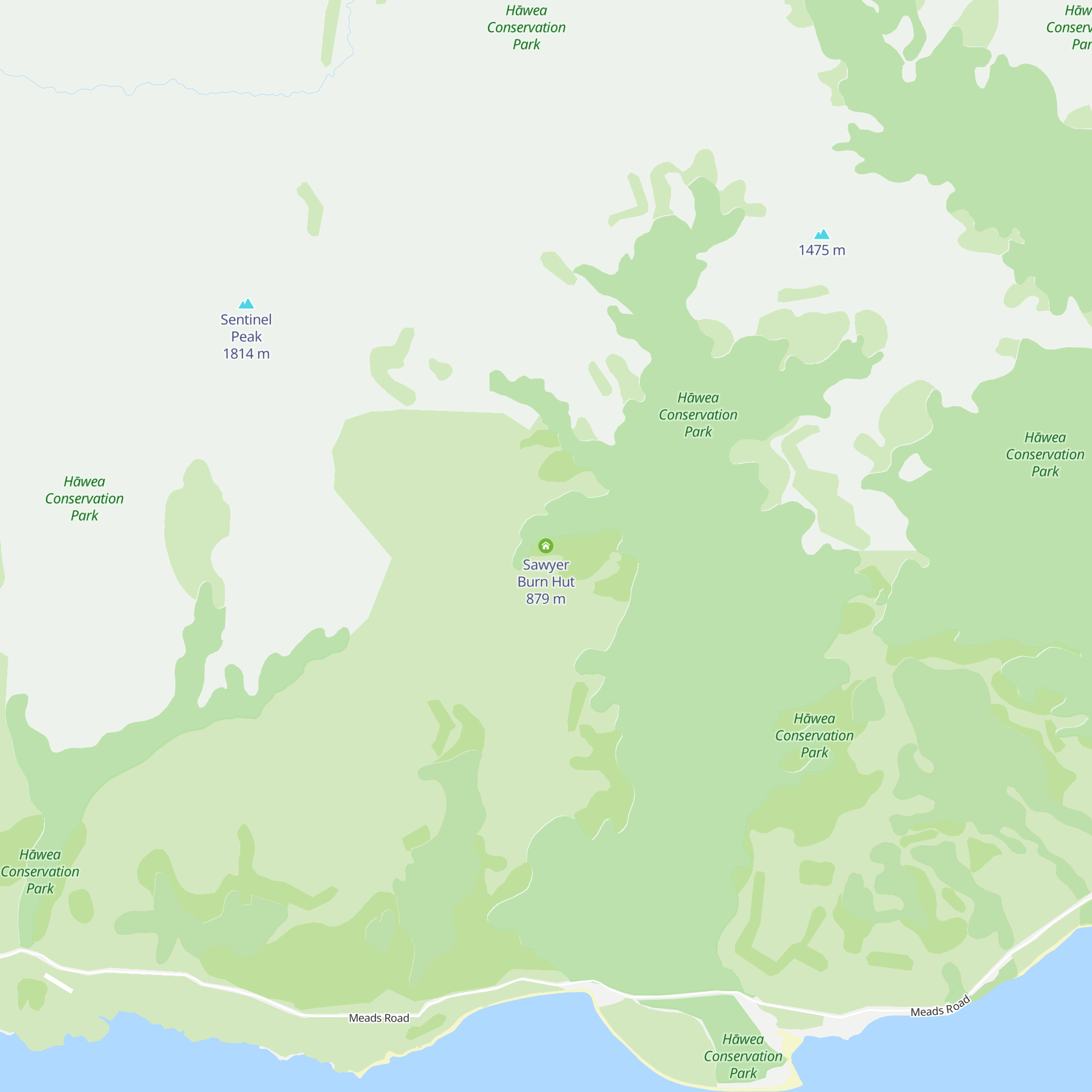 Sawyer Burn Hut map