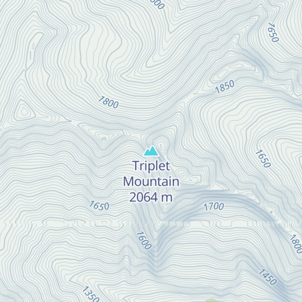Map of Triplet Mountain