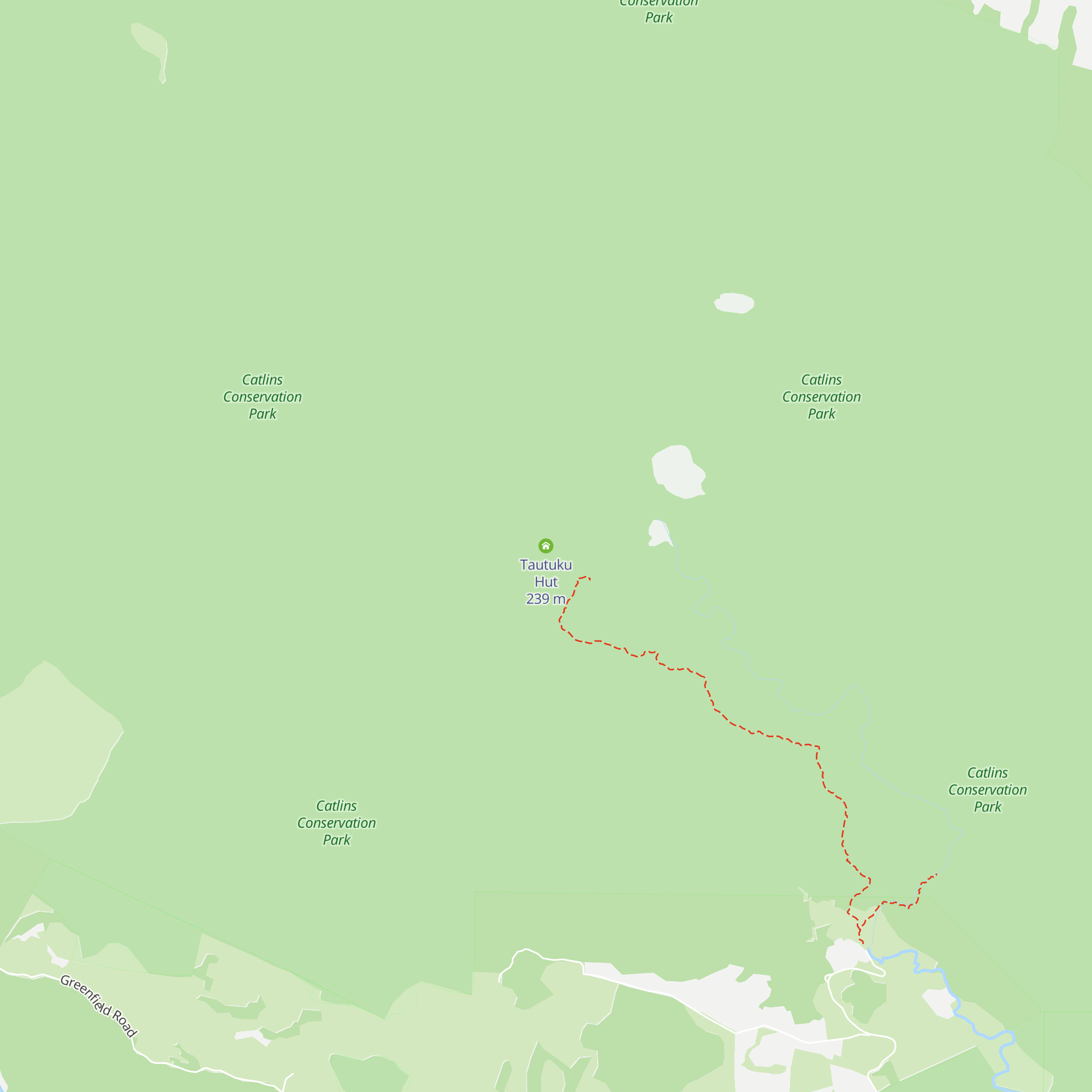 Tautuku Hut map