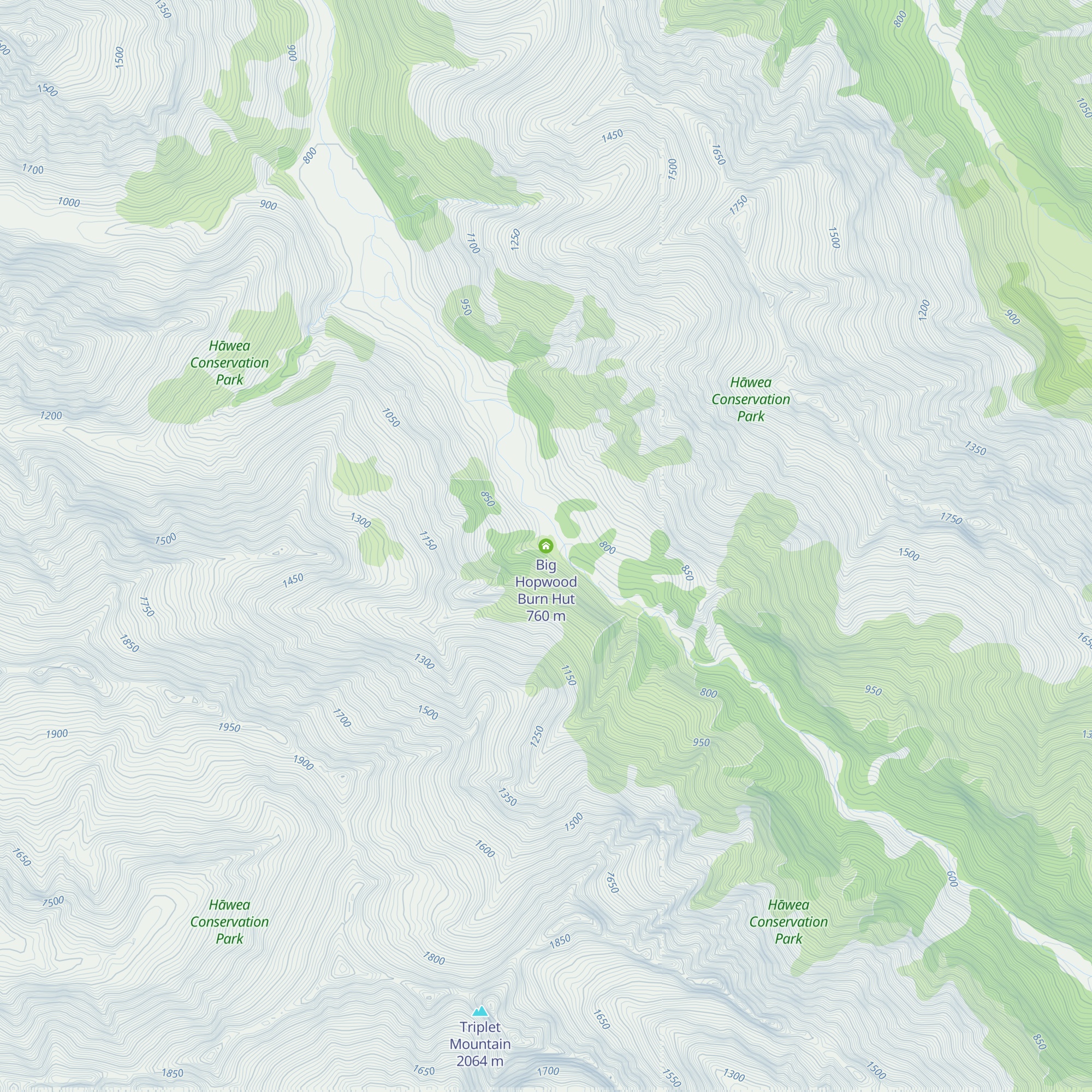Big Hopwood Burn Hut map