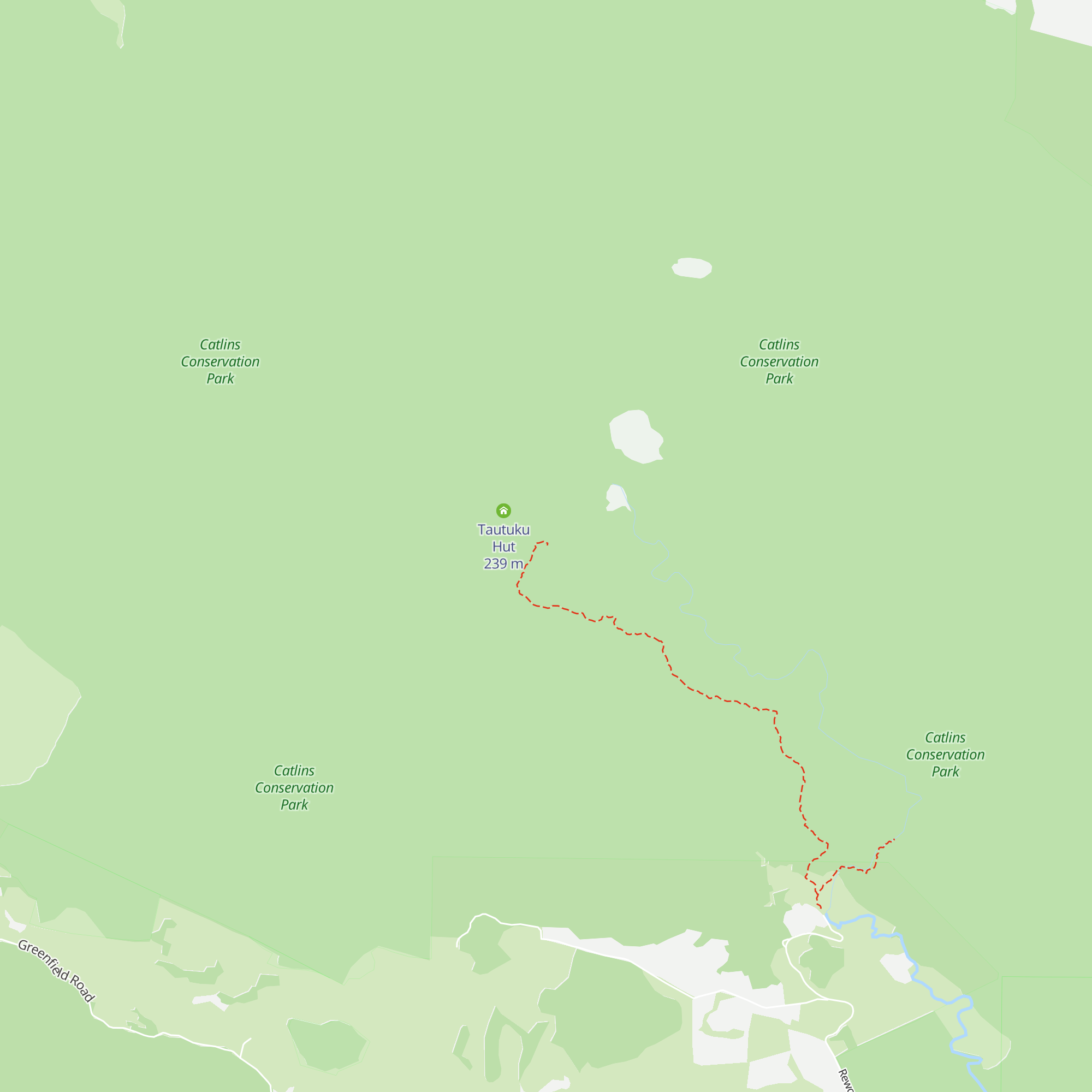Tautuku Hut map