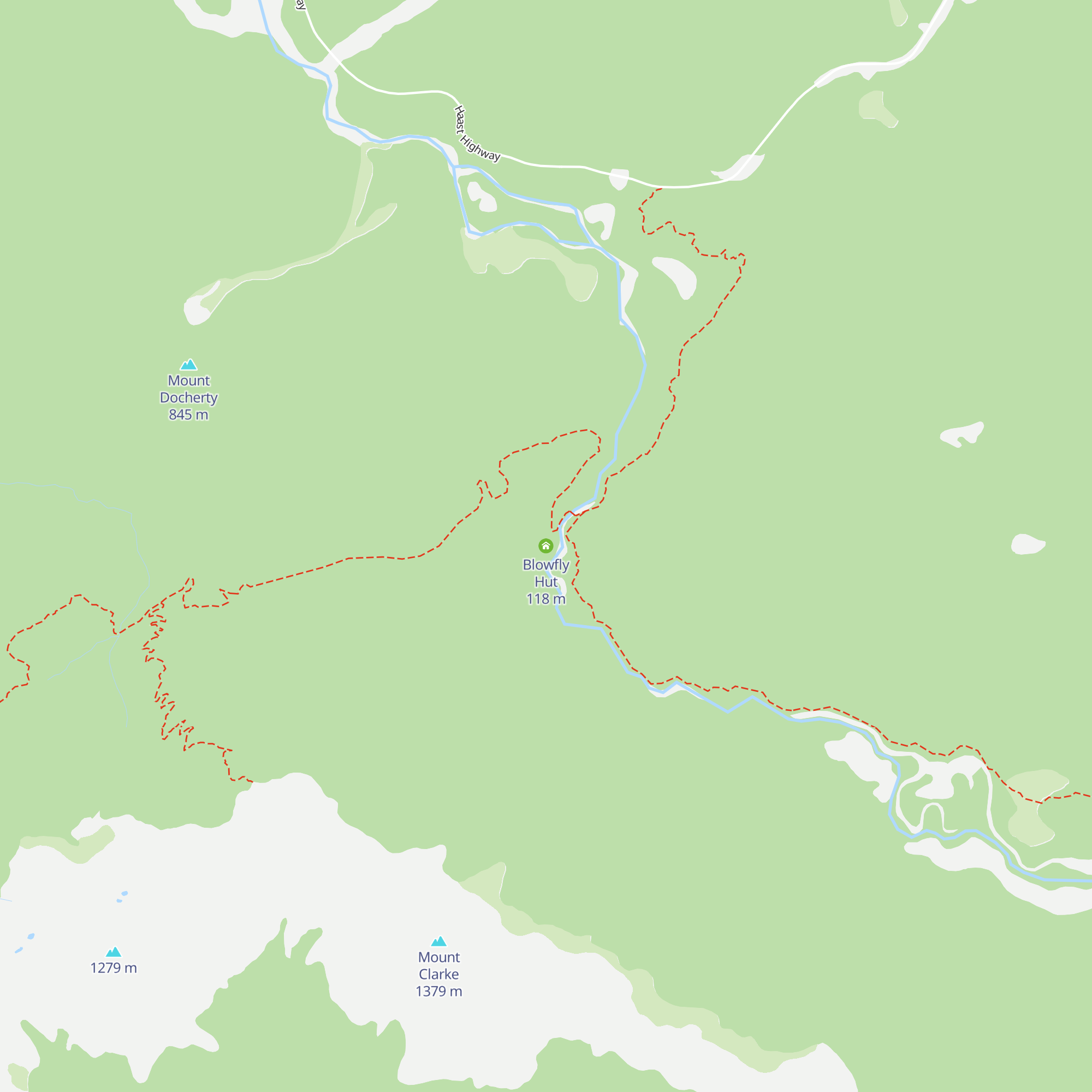 Blowfly Hut map