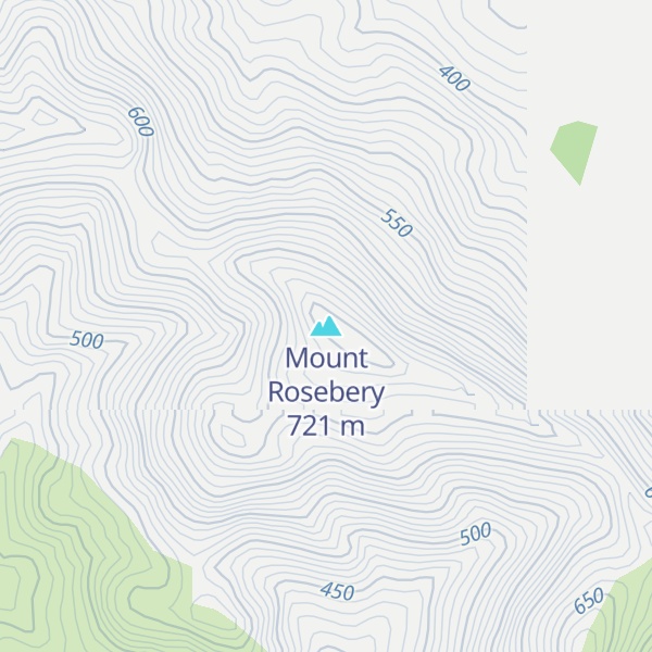 Map of Mount Rosebery
