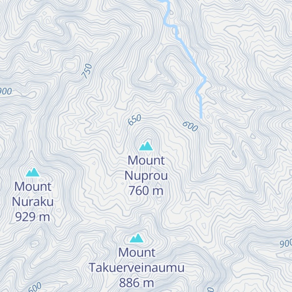 Map of Mount Nuprou