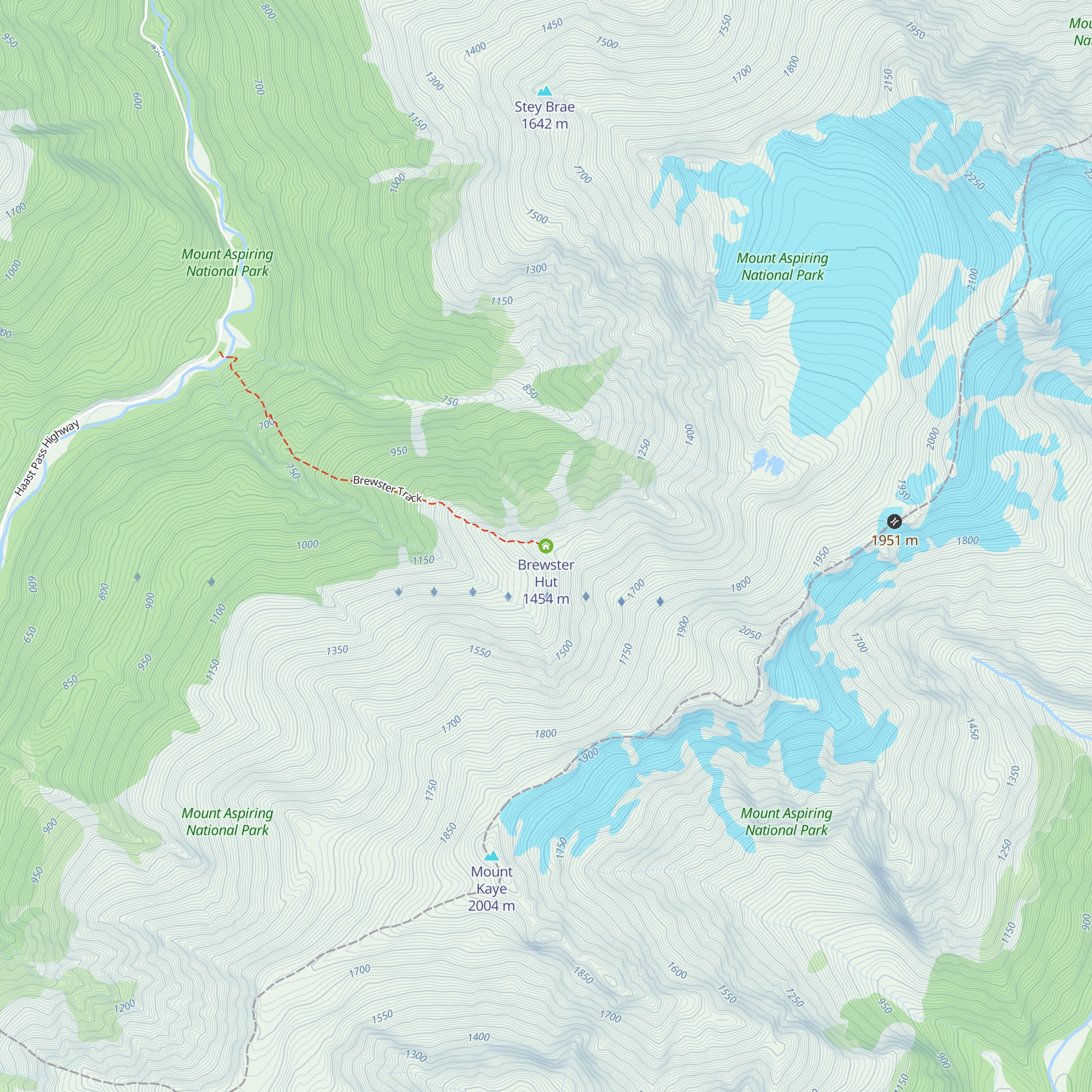 Brewster Hut map