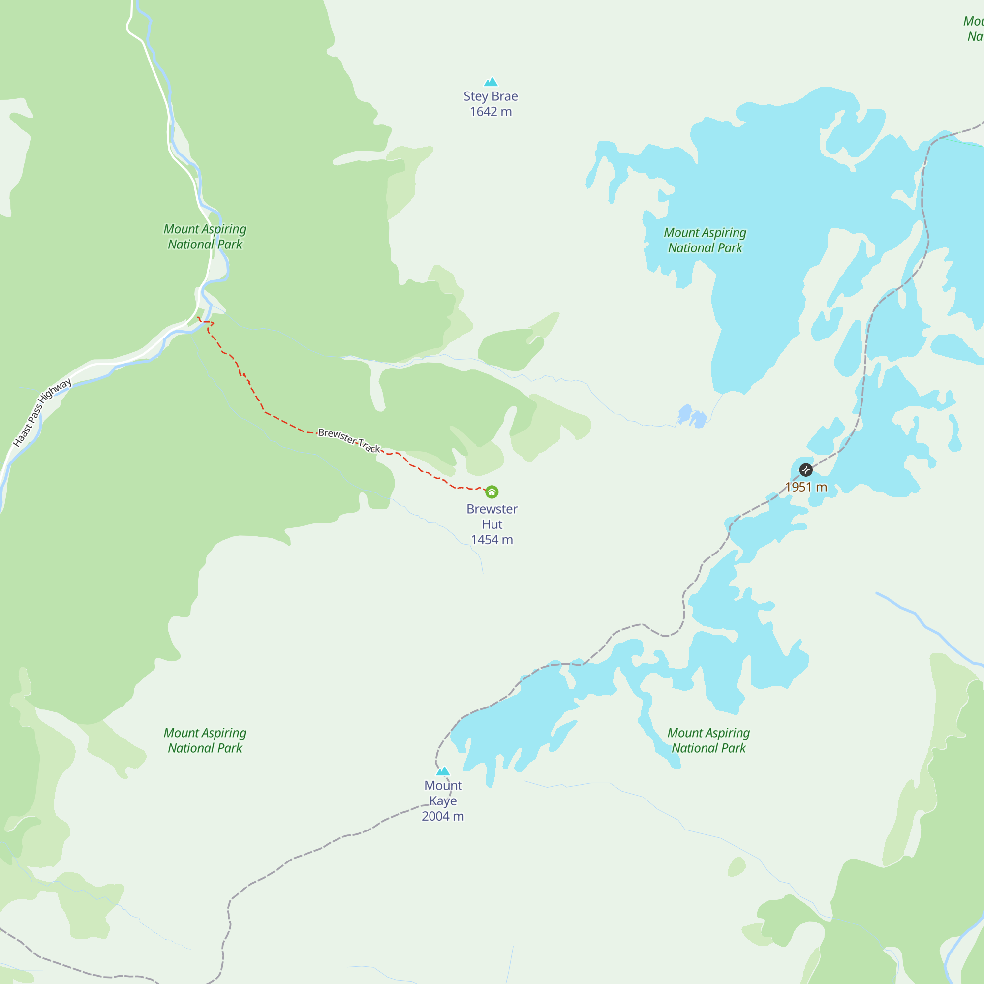 Brewster Hut map