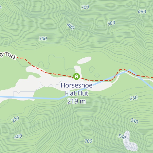 Map of Horseshoe Flat Hut