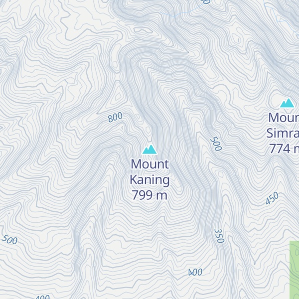Map of Mount Kaning