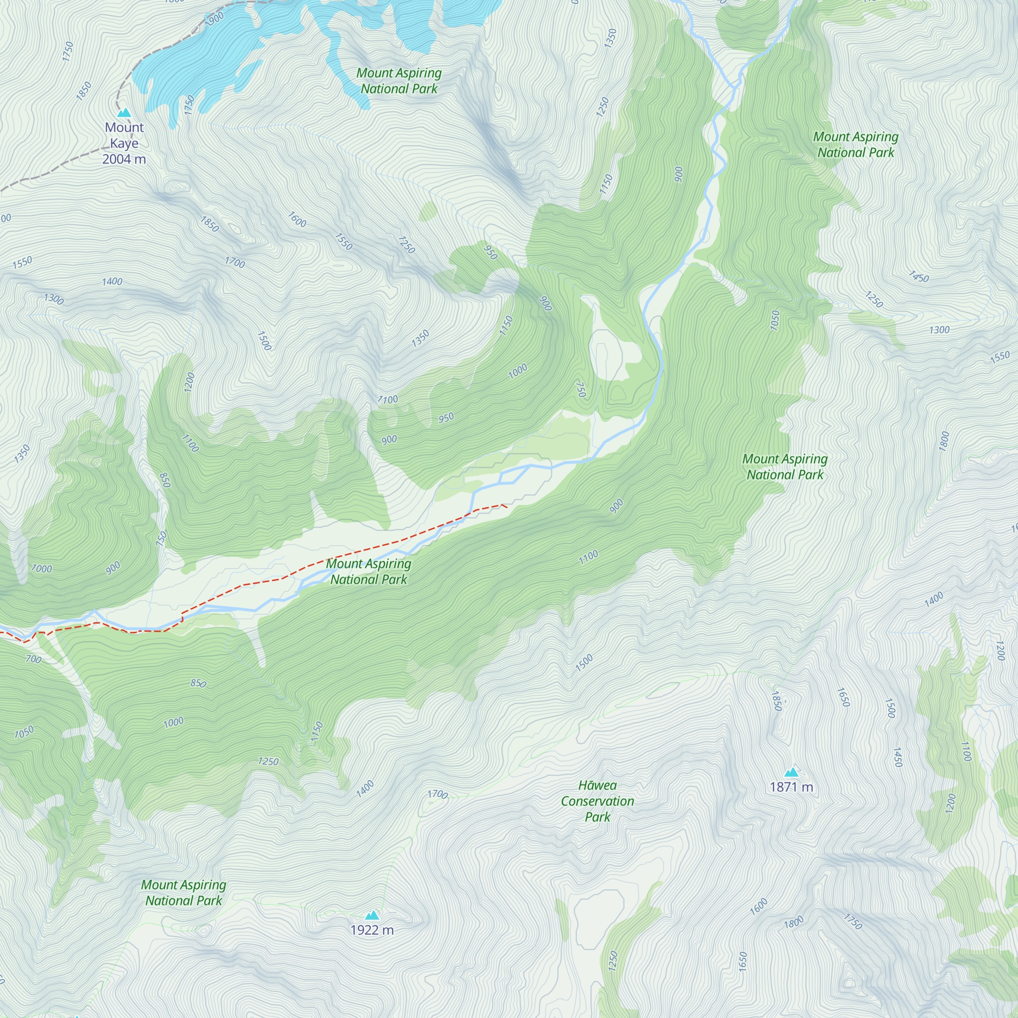 Makarora Hut map