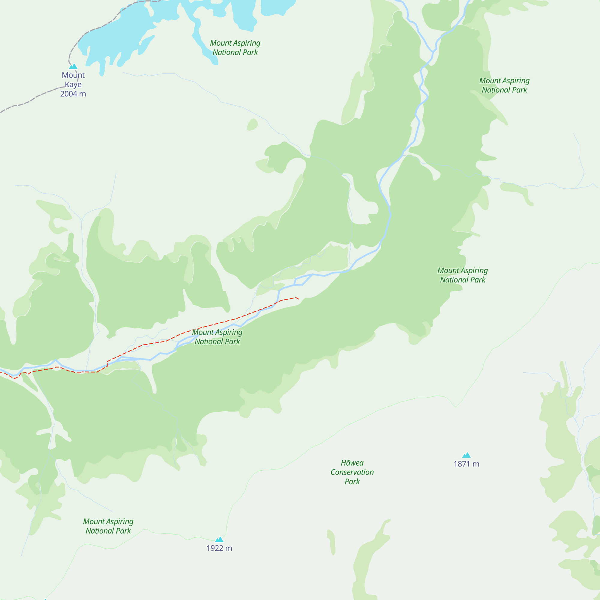 Makarora Hut map