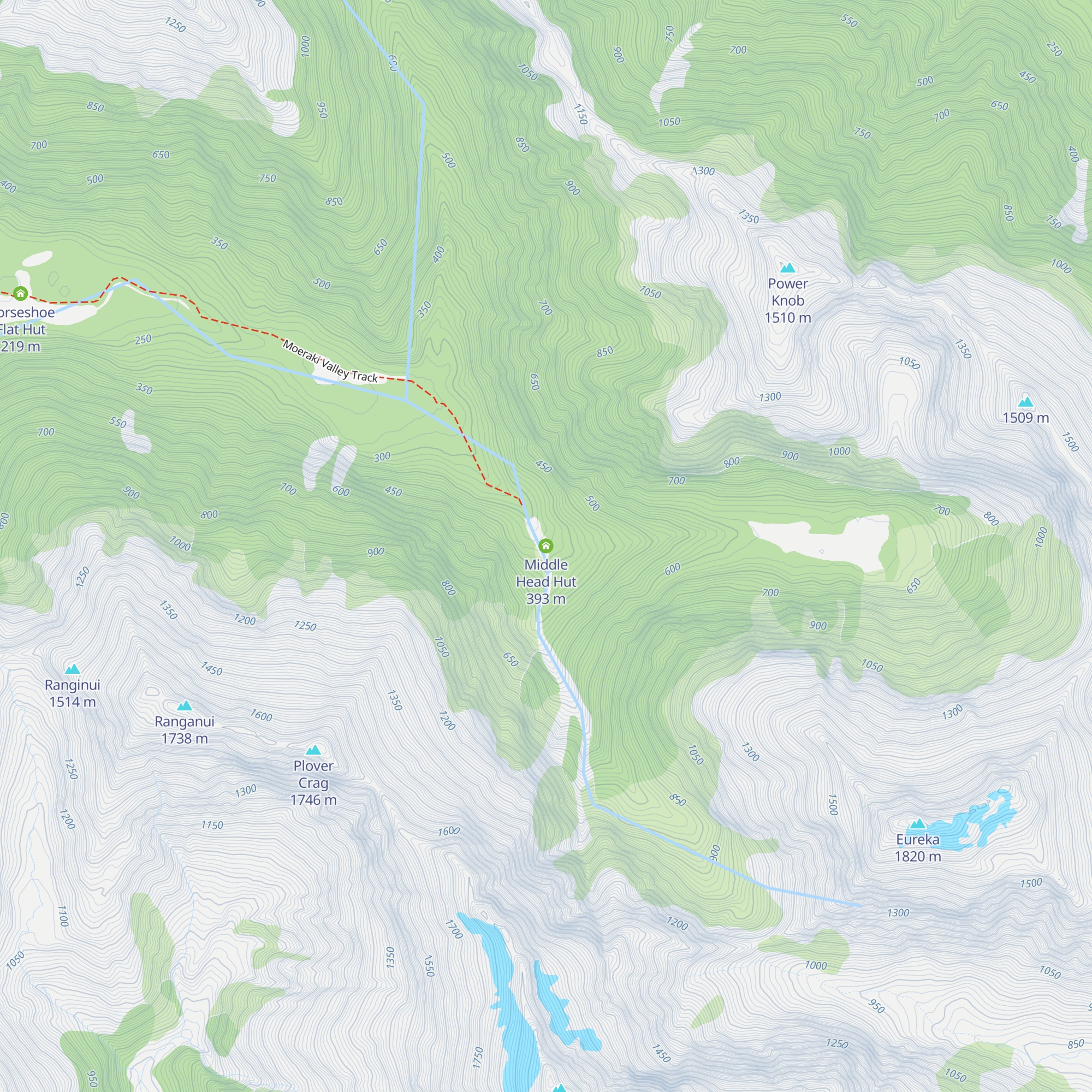 Middle Head Hut map