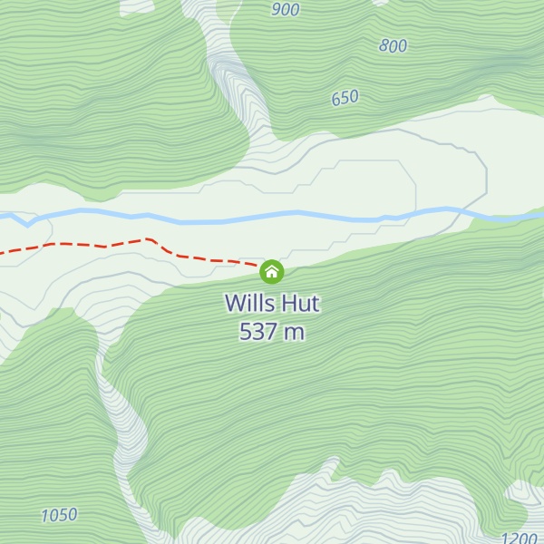 Map of Wills Hut