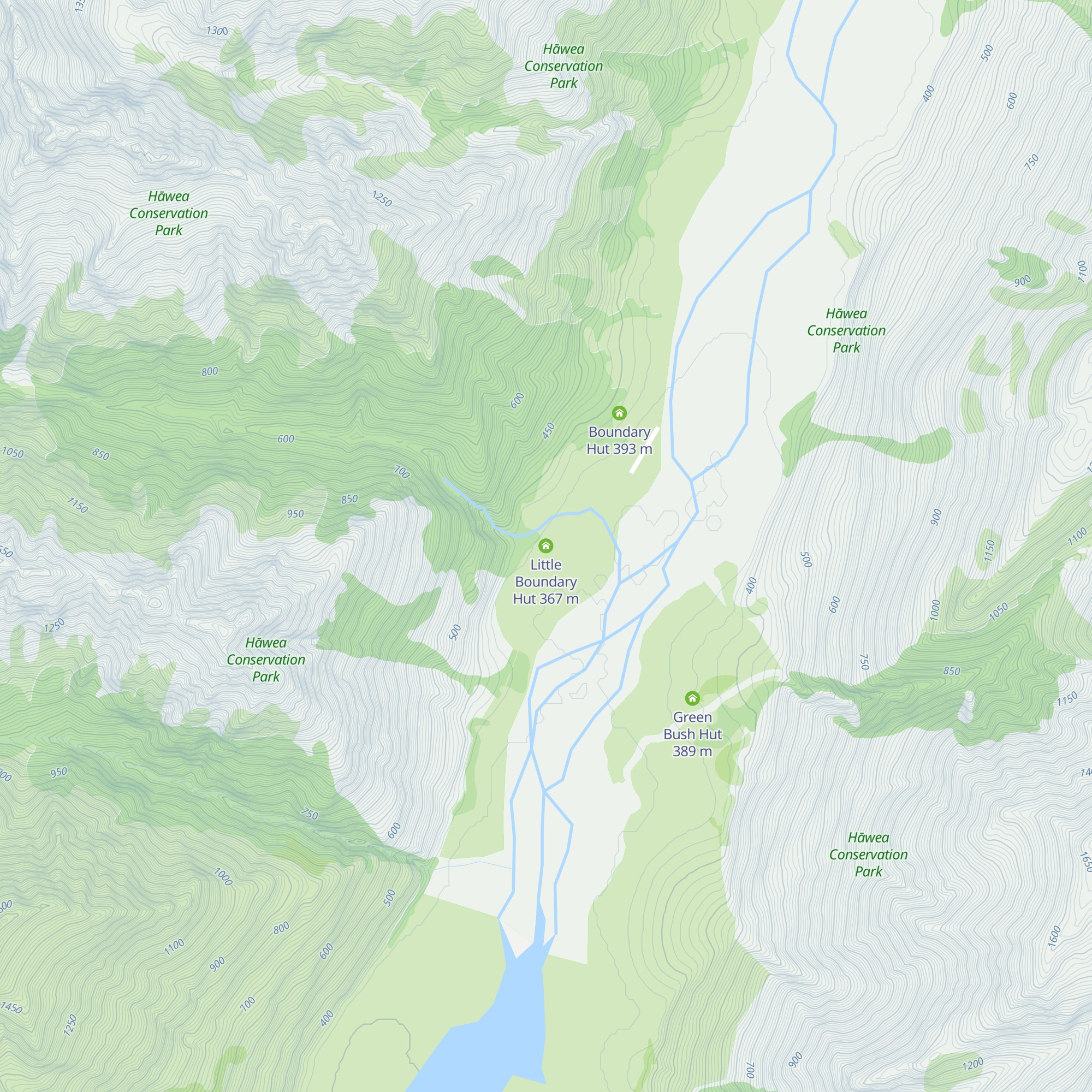 Little Boundary Hut map
