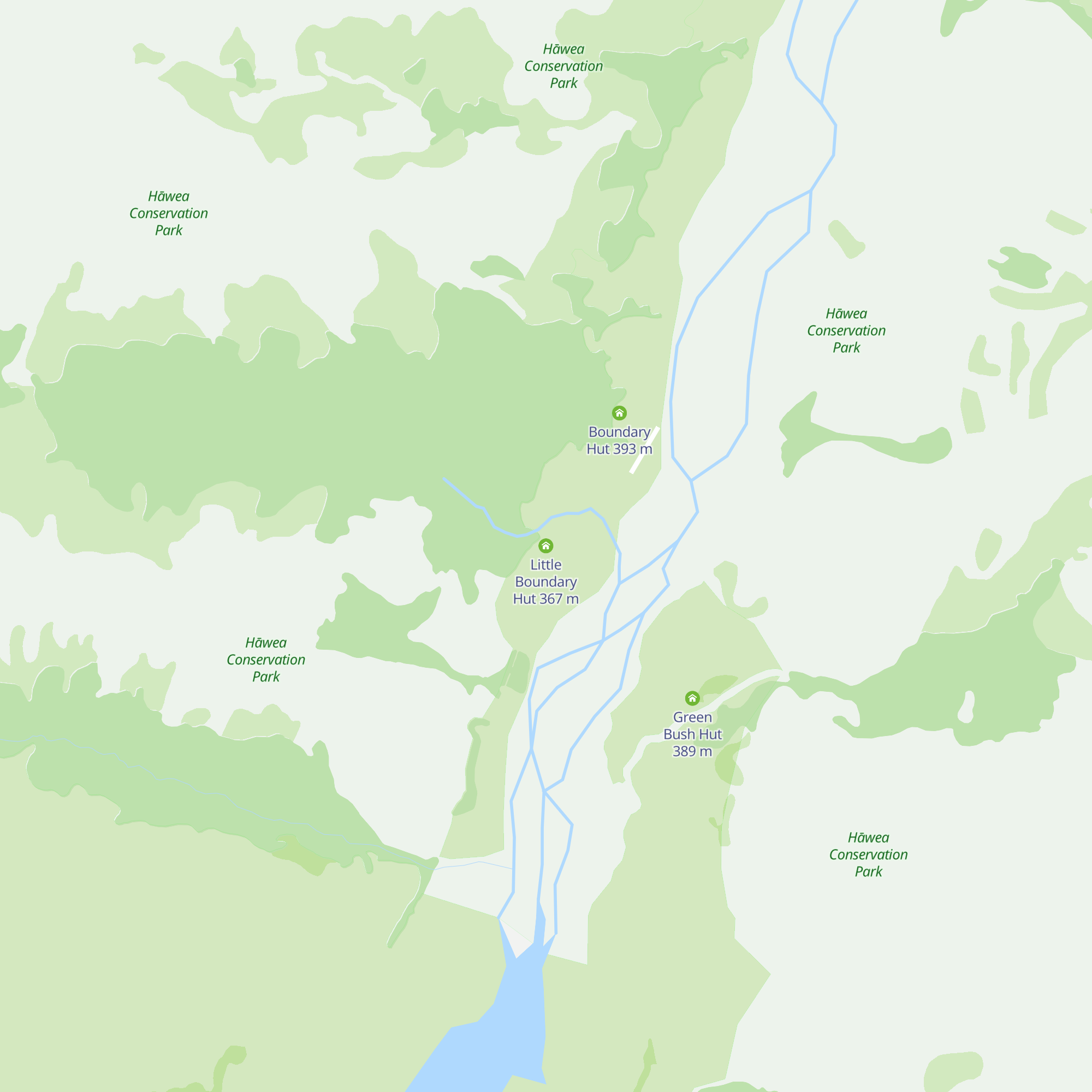 Little Boundary Hut map