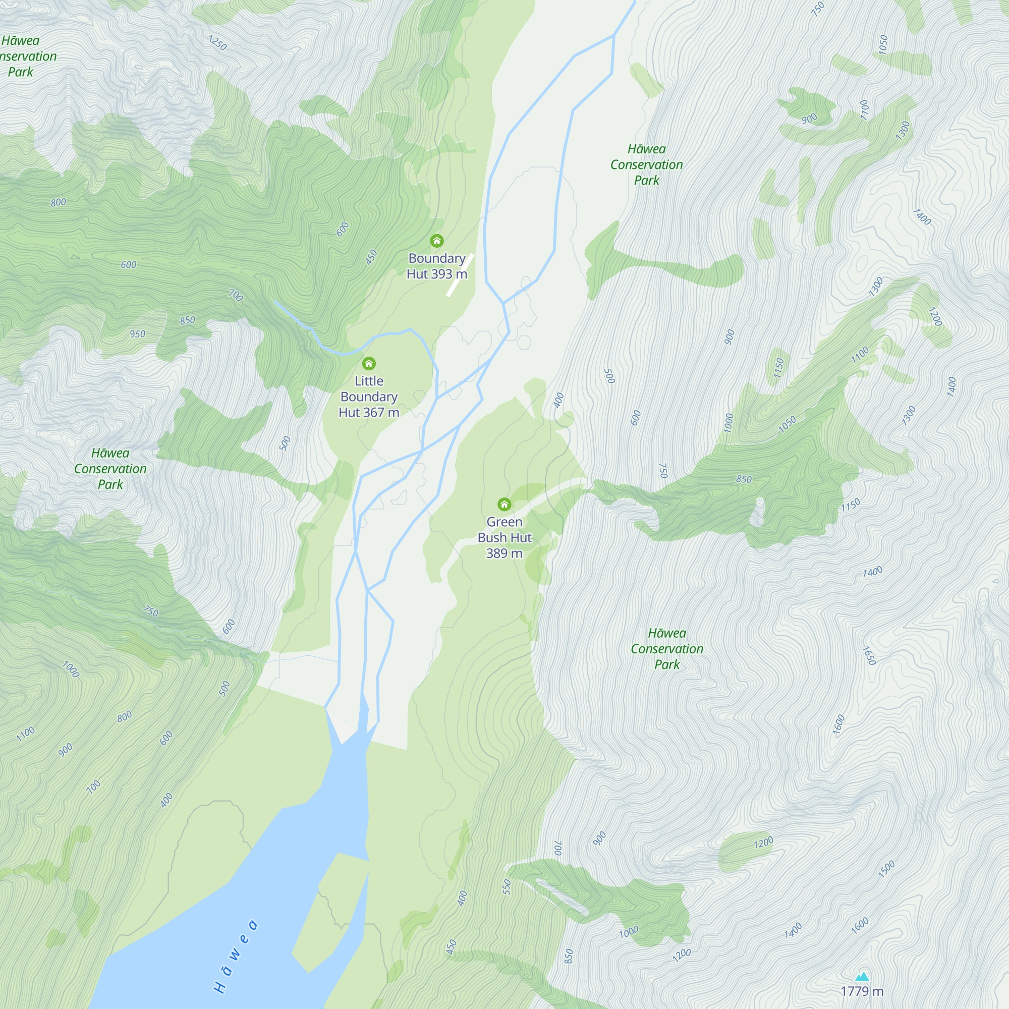 Green Bush Hut map