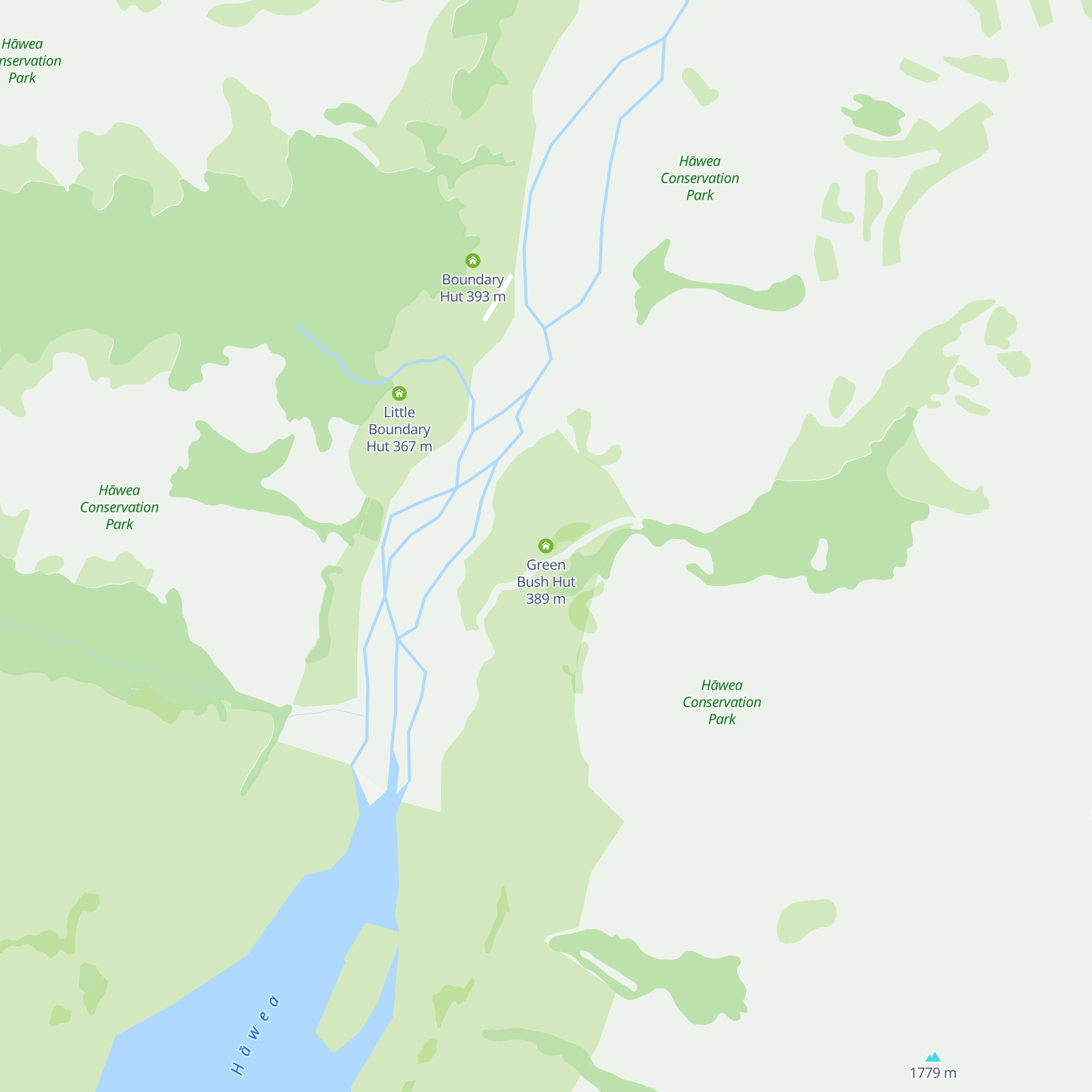 Green Bush Hut map