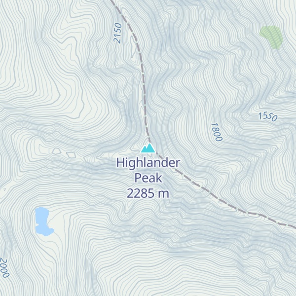 Map of Highlander Peak