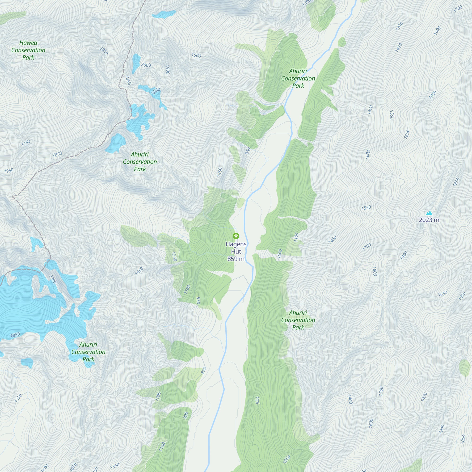 Hagens Hut map
