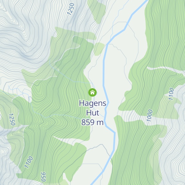 Map of Hagens Hut