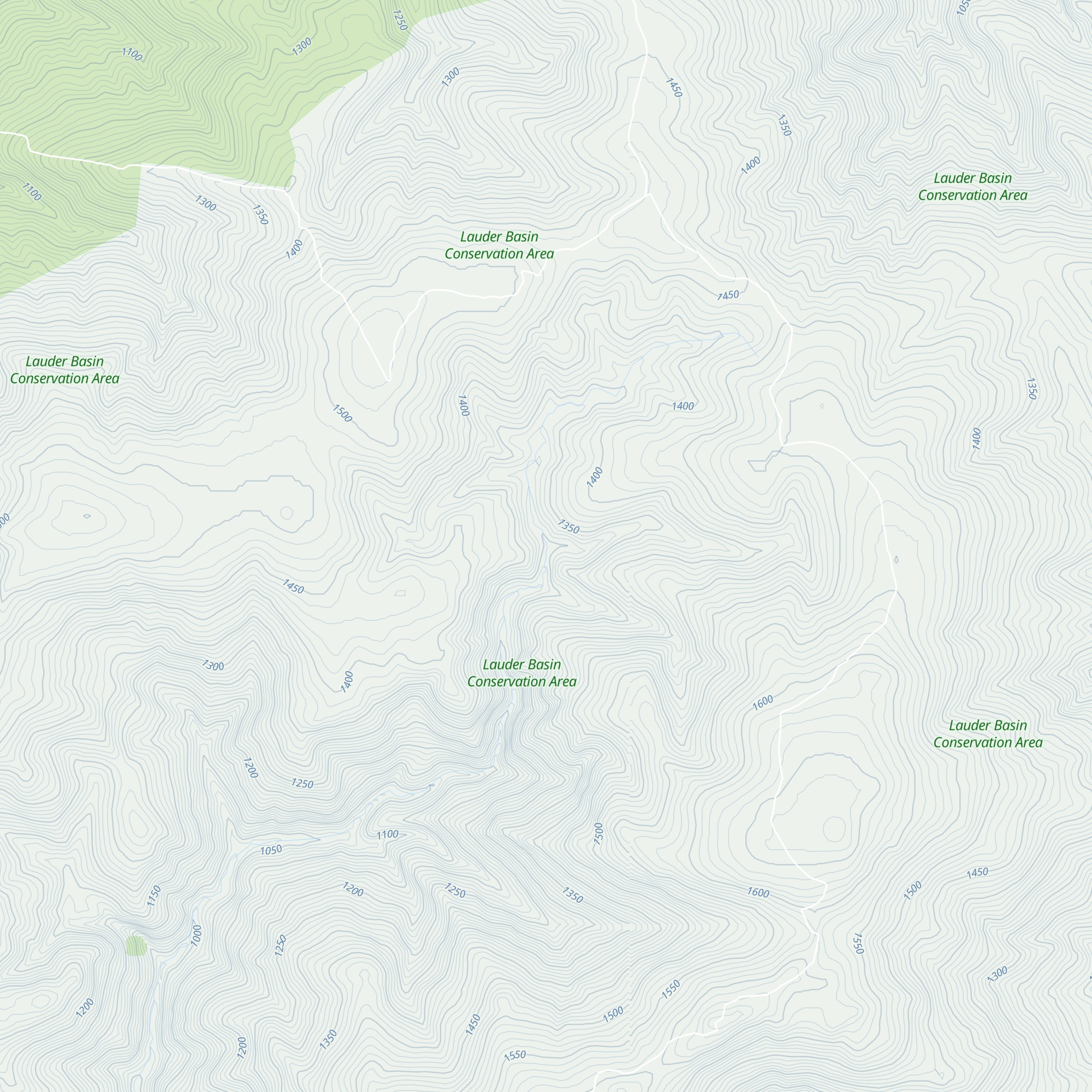 Lauder Basin Hut map
