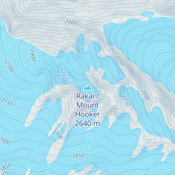 Map of Rakai / Mount Hooker