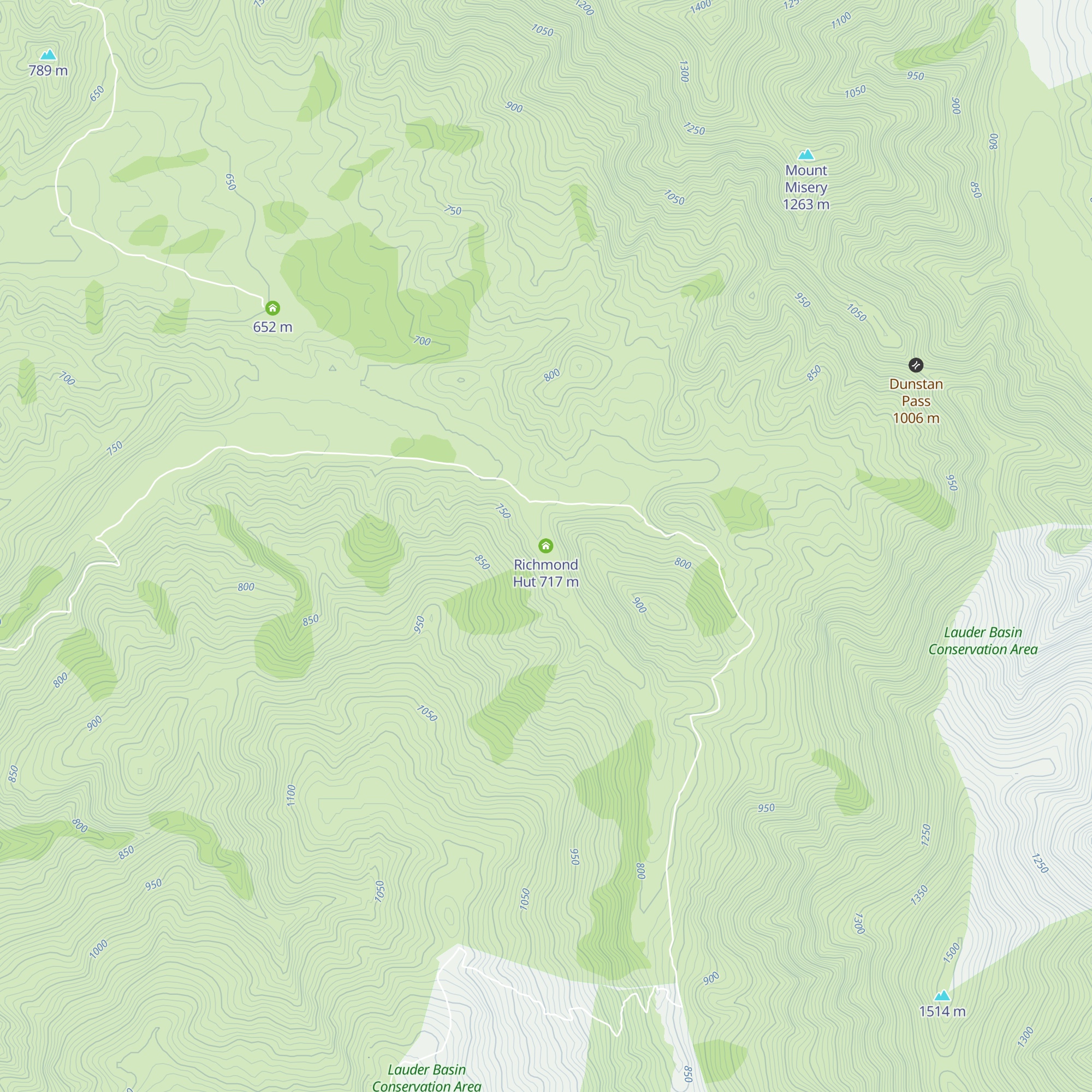 Richmond Hut map