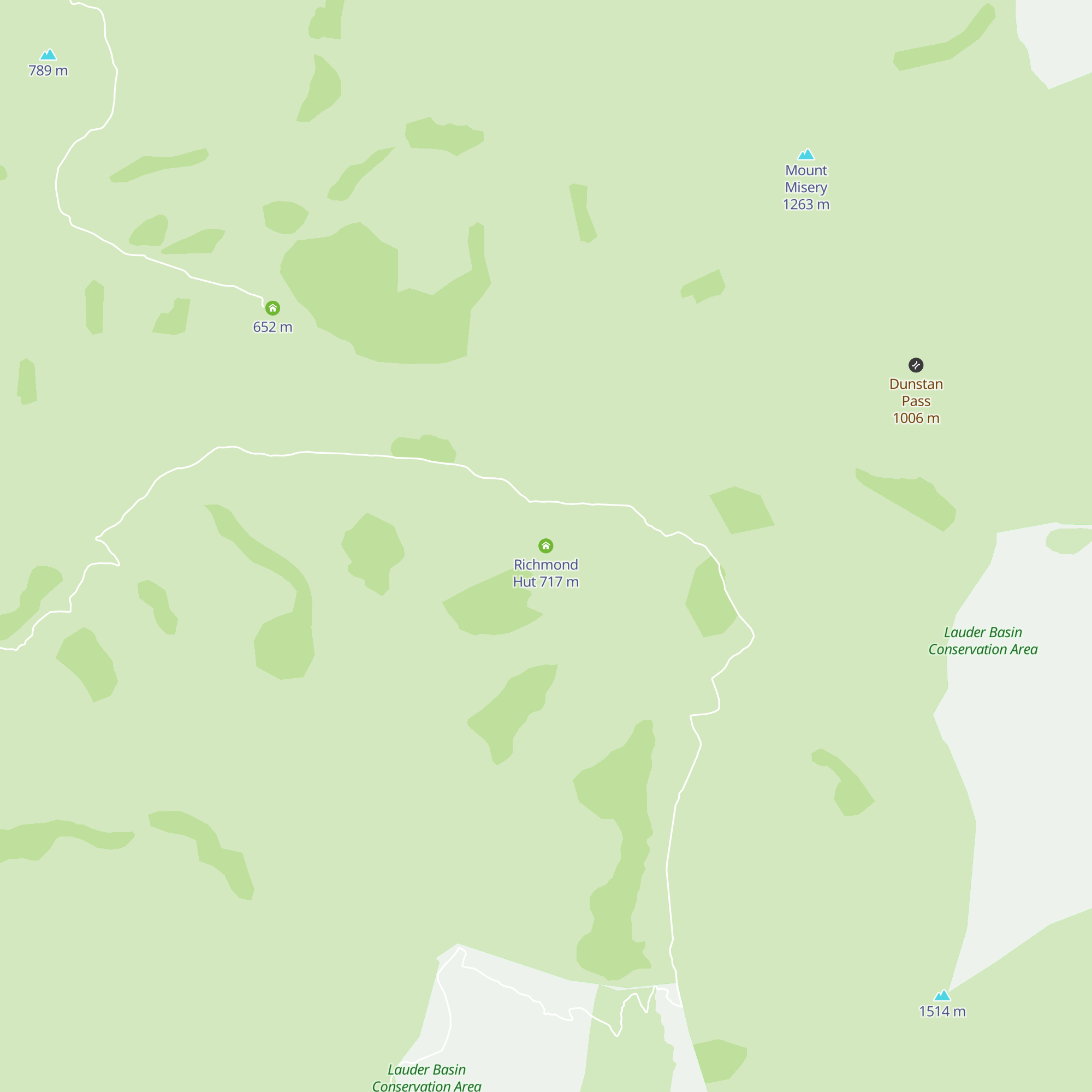 Richmond Hut map