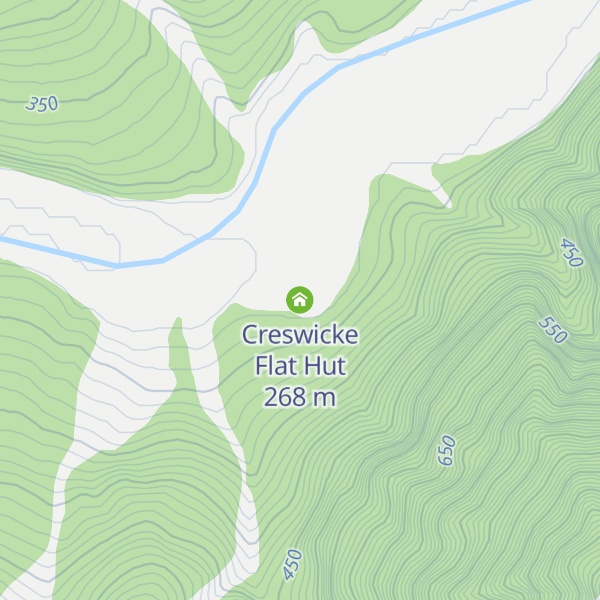 Map of Creswicke Flat Hut