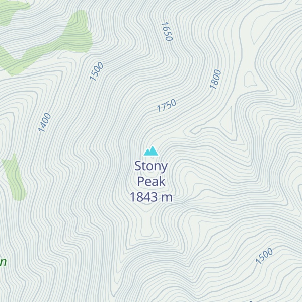 Map of Stony Peak