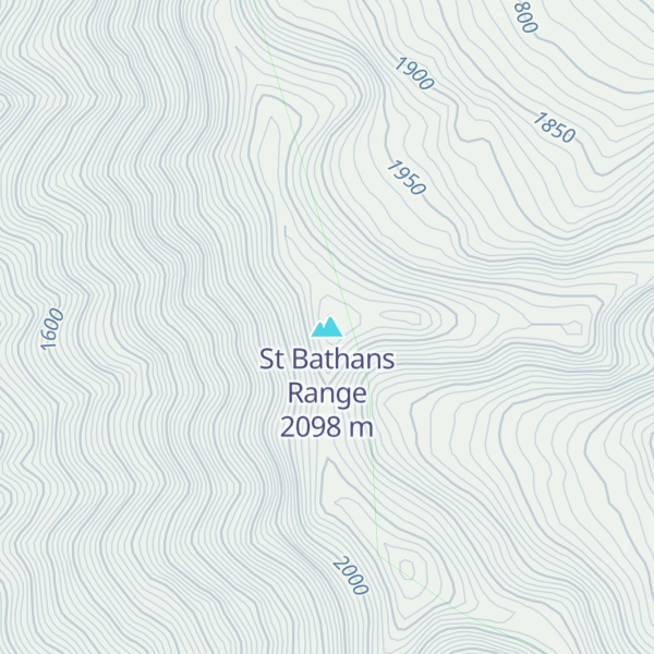 Map of St Bathans Range