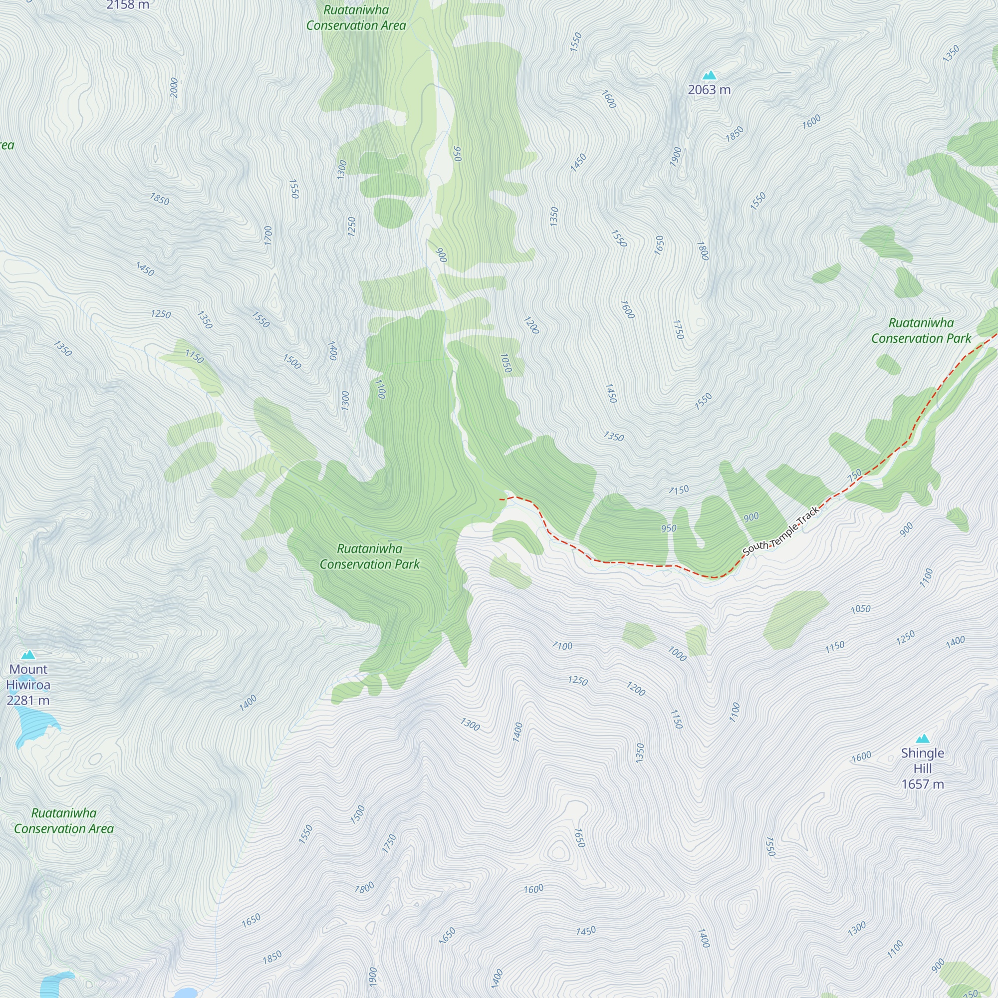 South Temple Hut map
