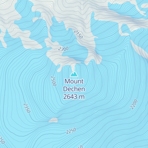 Map of Mount Dechen