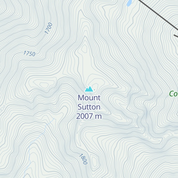 Map of Mount Sutton