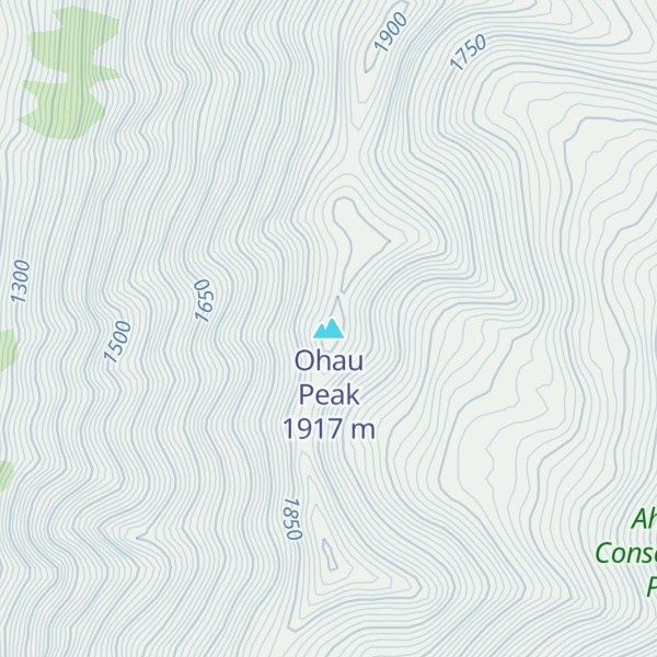 Map of Ohau Peak