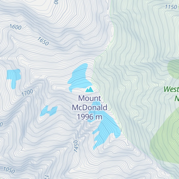 Map of Mount McDonald