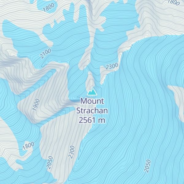 Map of Mount Strachan