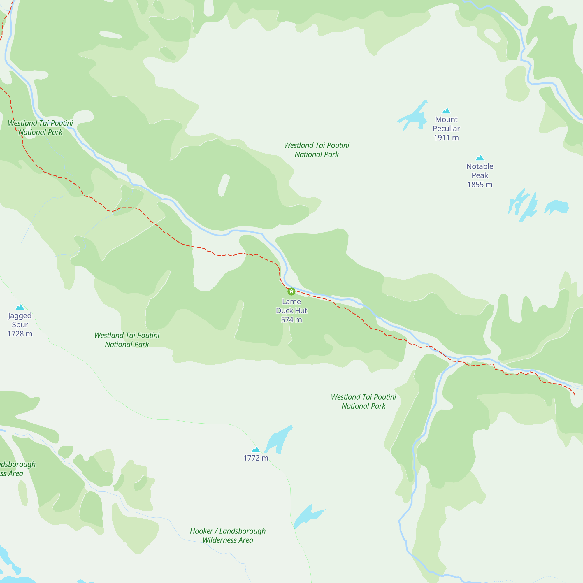 Lame Duck Hut map