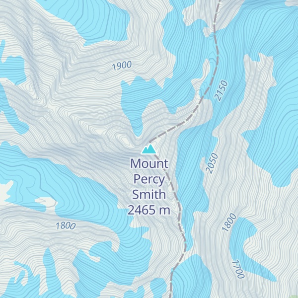 Map of Mount Percy Smith