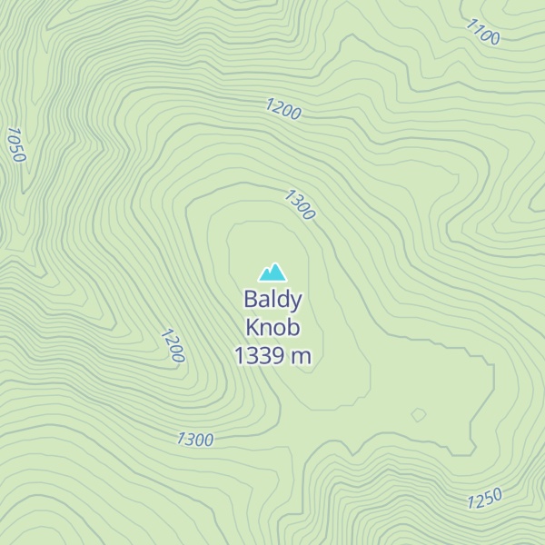 Map of Baldy Knob