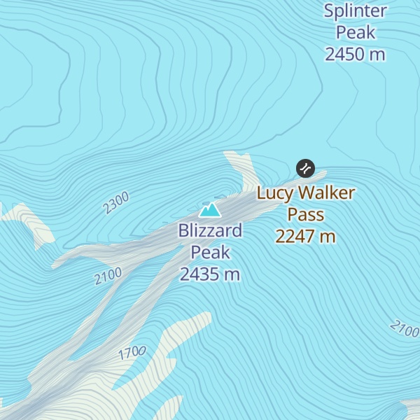 Map of Blizzard Peak