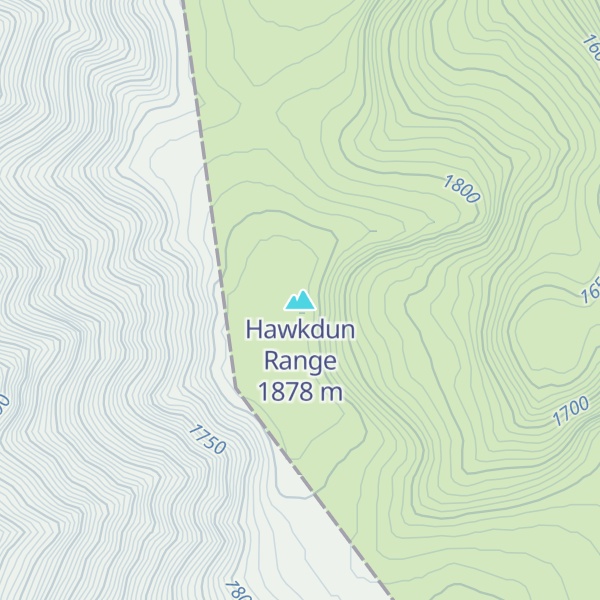 Map of Hawkdun Range