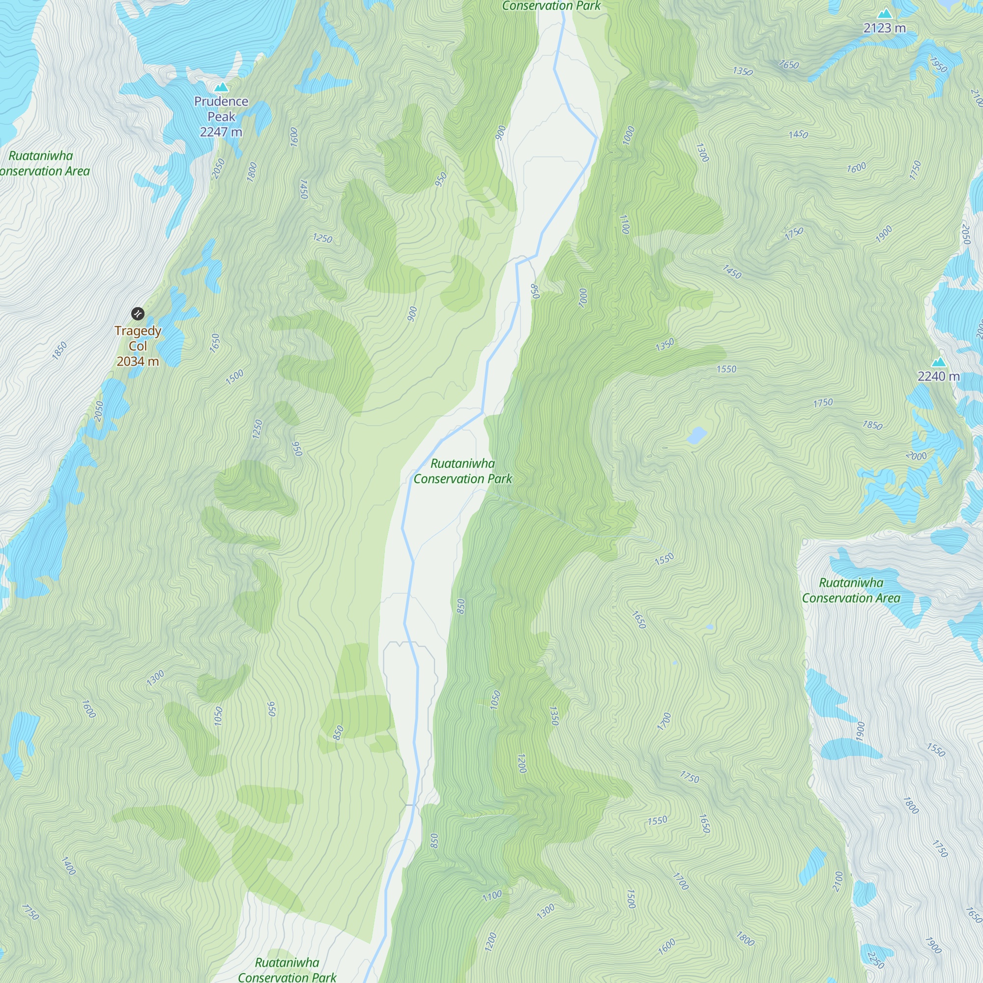 Waterfall Hut map