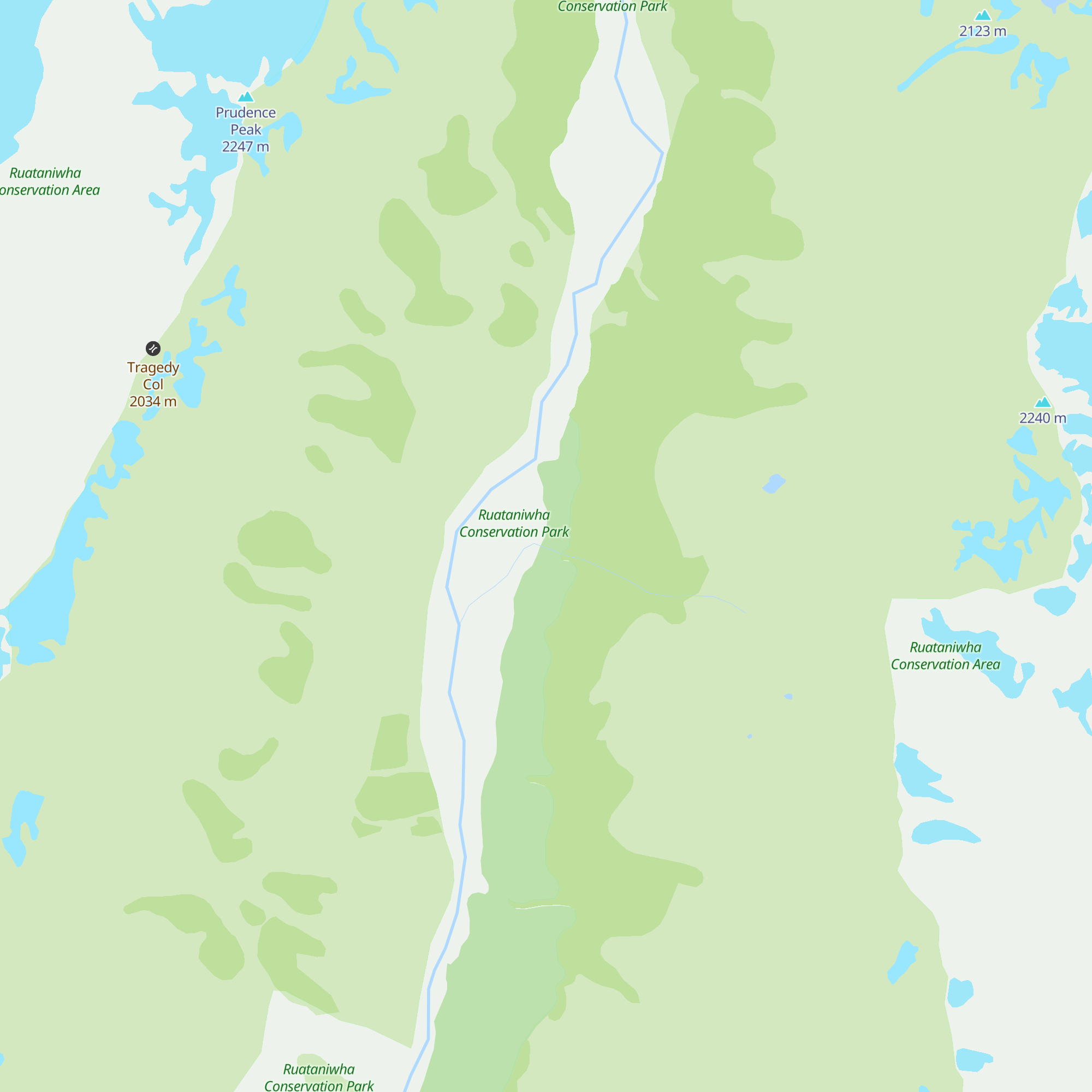 Waterfall Hut map
