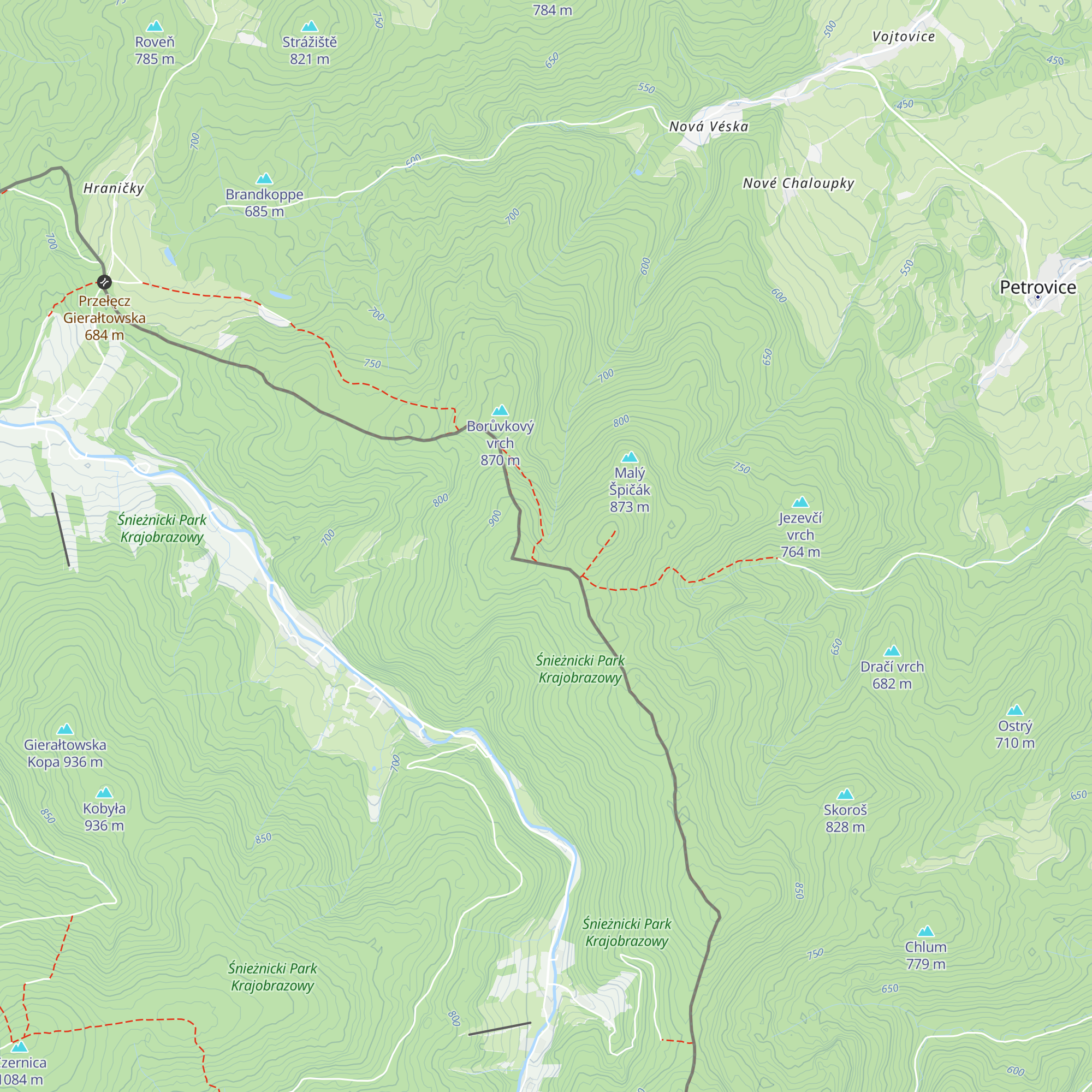 Chata Pod Špičákem map