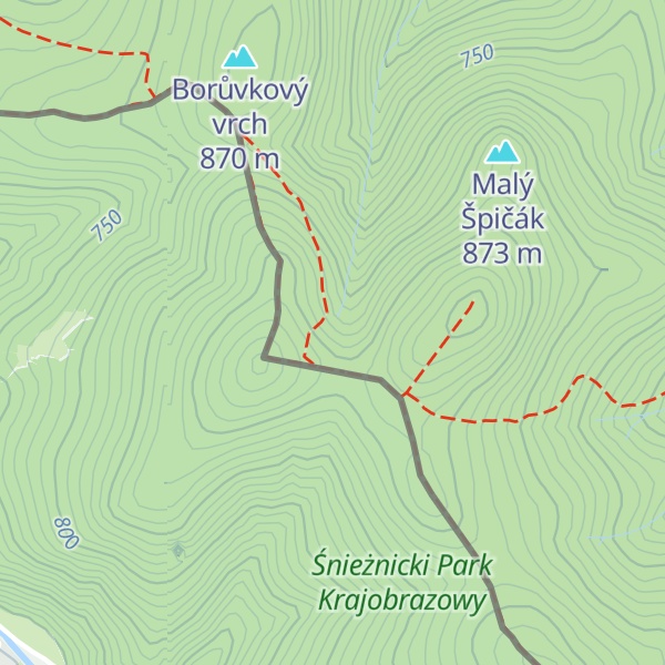 Map of Chata Pod Špičákem