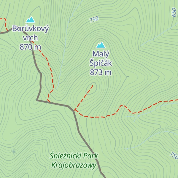 Map of Špičák