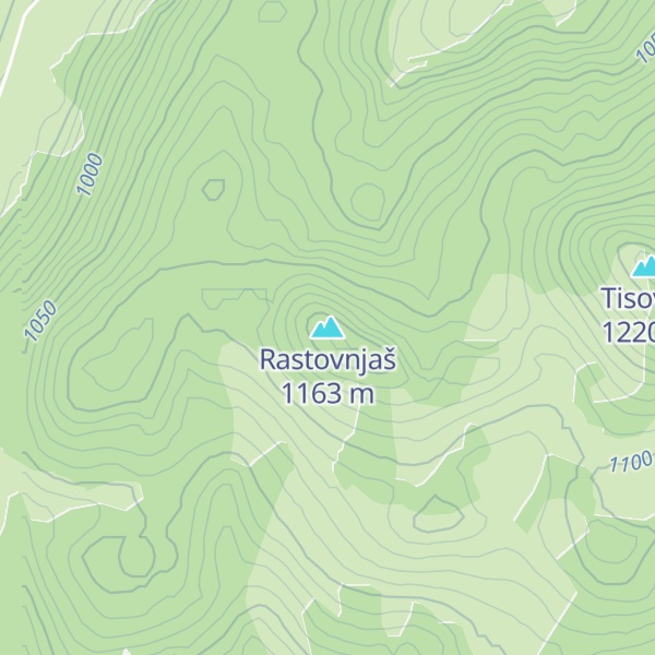 Map of Rastovnjaš