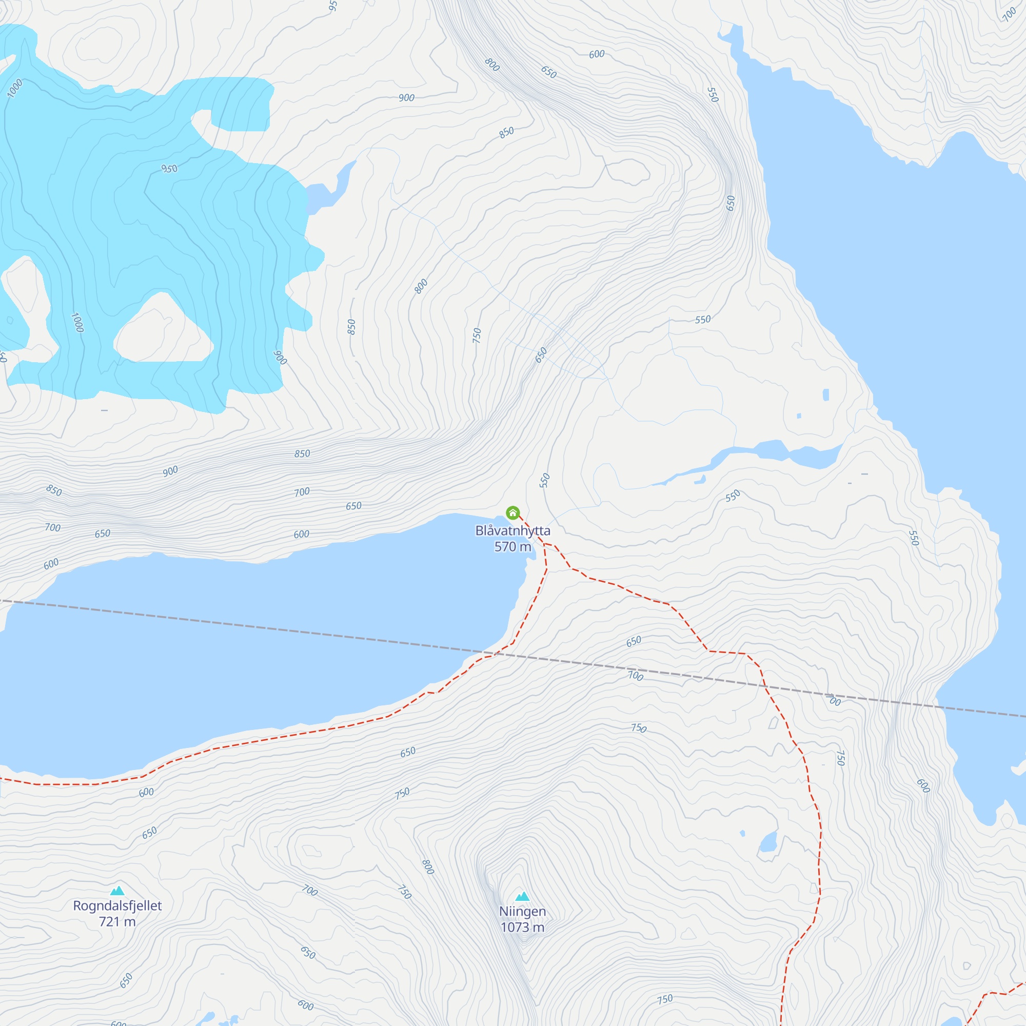 Blåvatnhytta map