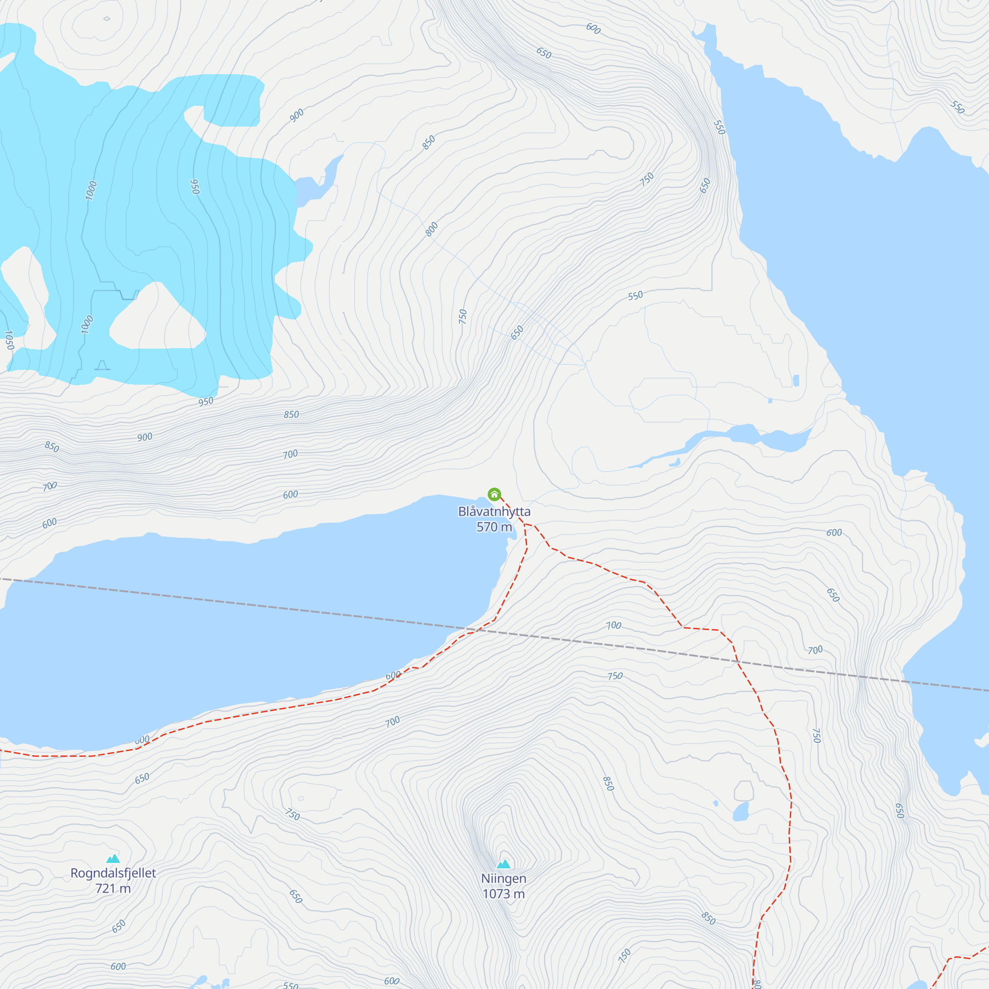 Blåvatnhytta map